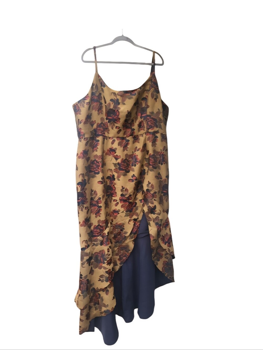 NWT Anthropologie Hutch Mustard Yellow Floral Maxi Gown Slip Dress Size 22W Plus
